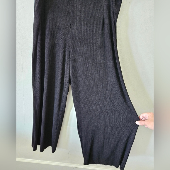 Picadilly fashions Pleated wide leg Black Trousers Pants size PXL - Picture 3 of 8